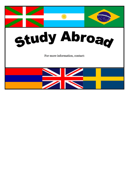 Study Abroad Flyer Templates Printable pdf