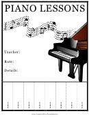 Piano Lessons Flyer Template