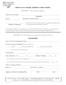 Applicant Work Verification Form