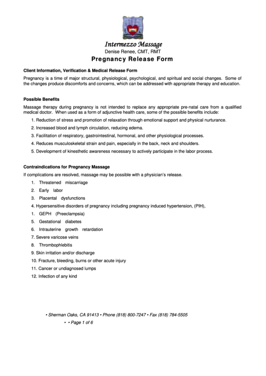 pdf letter medical download Pregnancy Release printable Form pdf