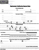 Employment Verification Request Form