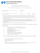 Fillable Oklahoma Supplemental Employment Verification Printable pdf