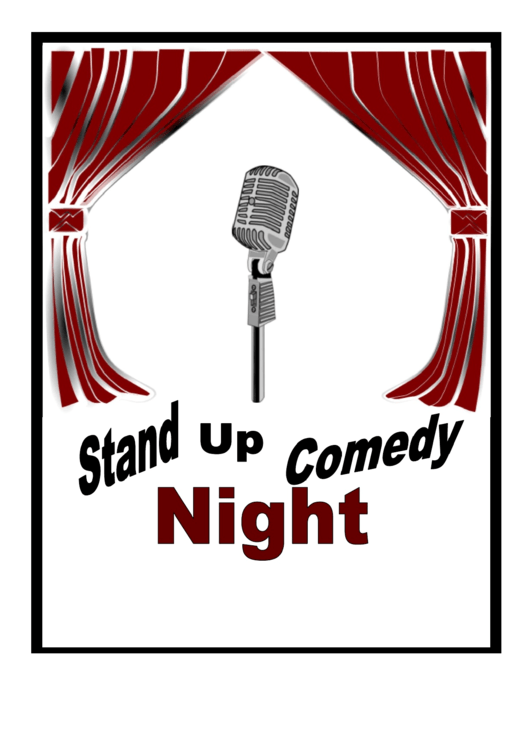 Stand Up Comedy Night Flyer Template Printable pdf