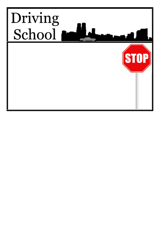 Driving School Flyer Template Printable pdf
