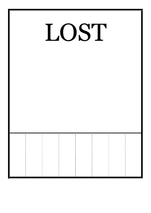 Lost Flyer Template Printable pdf