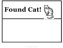 Found Cat Poster Template