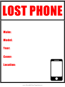 Lost Phone Poster Template