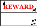 Lost Pet Reward Poster Template
