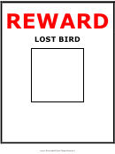 Lost Bird Reward Poster Template
