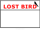 Lost Bird Poster Template
