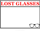 Lost Glasses Poster Template