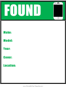 Found Cell Phone Poster Template