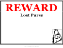 Lost Purse Reward Poster Template