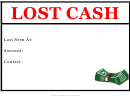 Lost Cash Poster Template