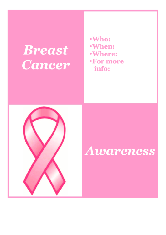 Breast Cancer Meeting Flyer Template Printable pdf