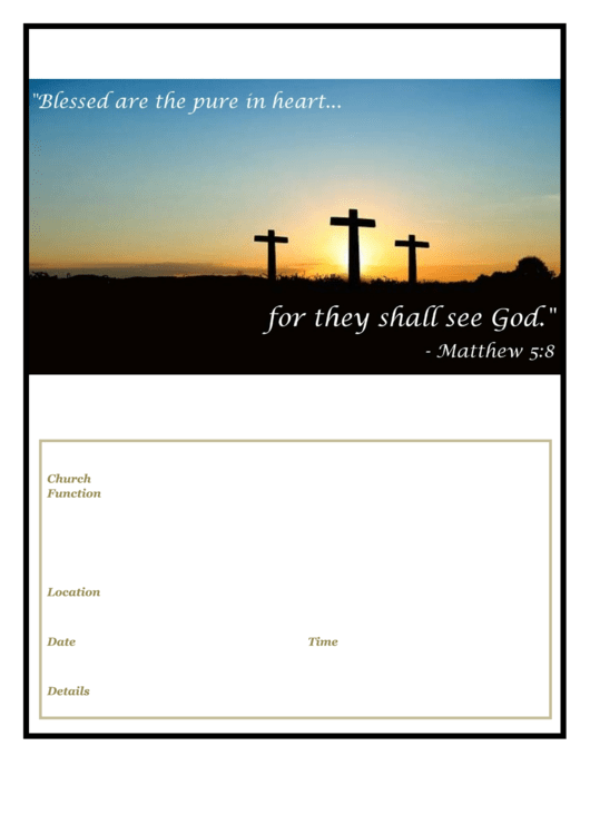 Church Function Flyer Template Printable pdf