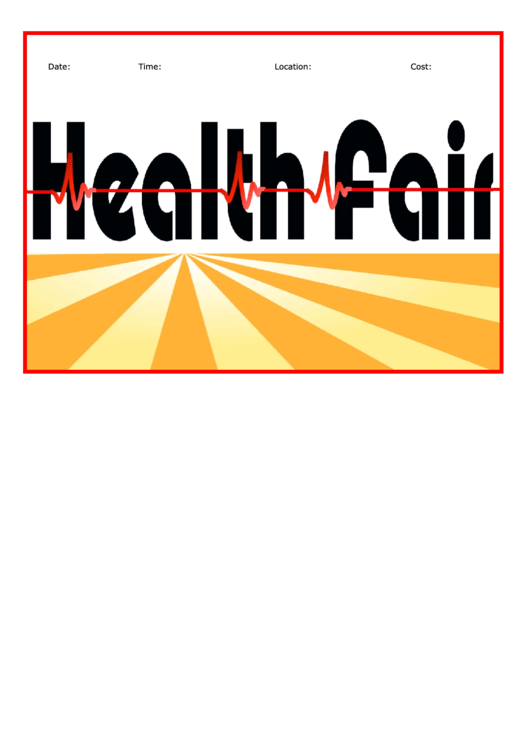 Health Fair Flyer Template Printable pdf
