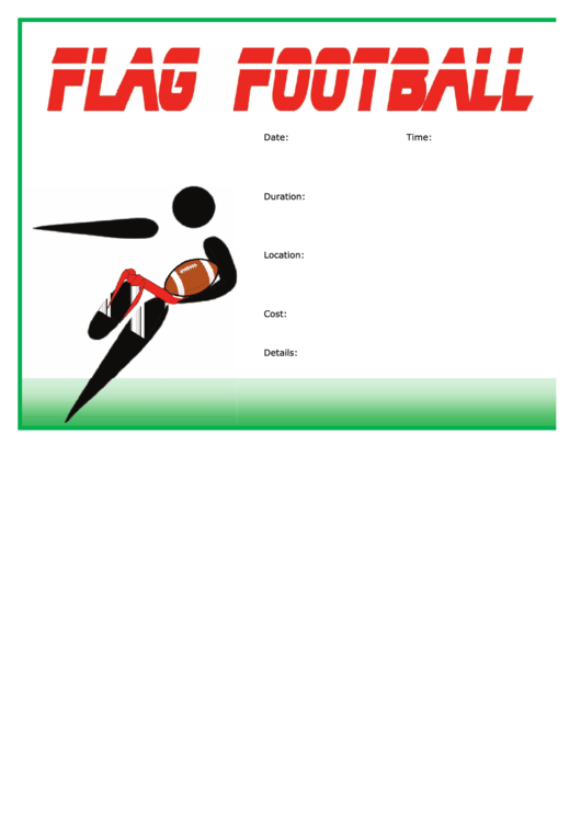 Football Flyer Template Printable pdf