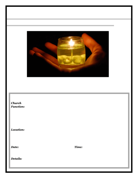 Church Function Flyer Template Printable pdf