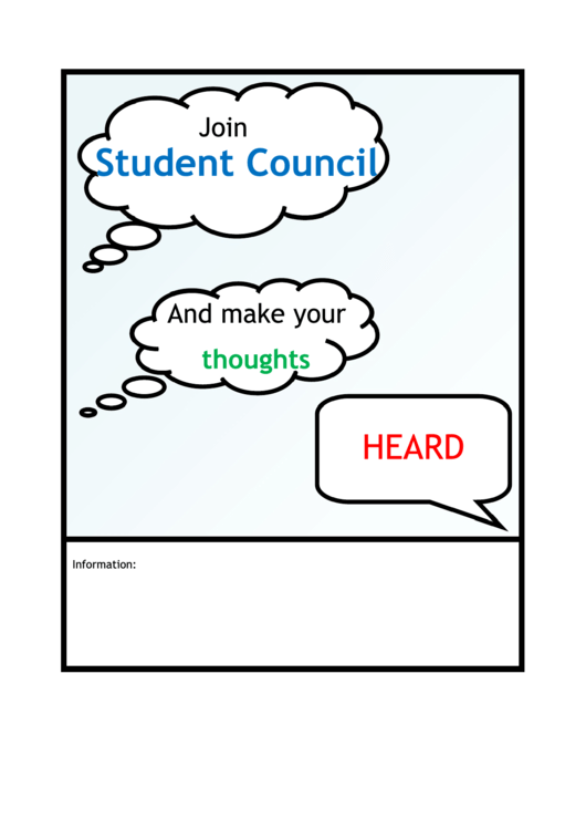 Student Council Flyer Template Printable pdf