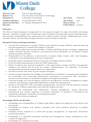 Senior Project Manager Printable pdf