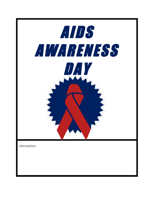 Aids Awareness Day Flyer Template Printable pdf