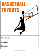 Basketball Tryouts Flyer Template