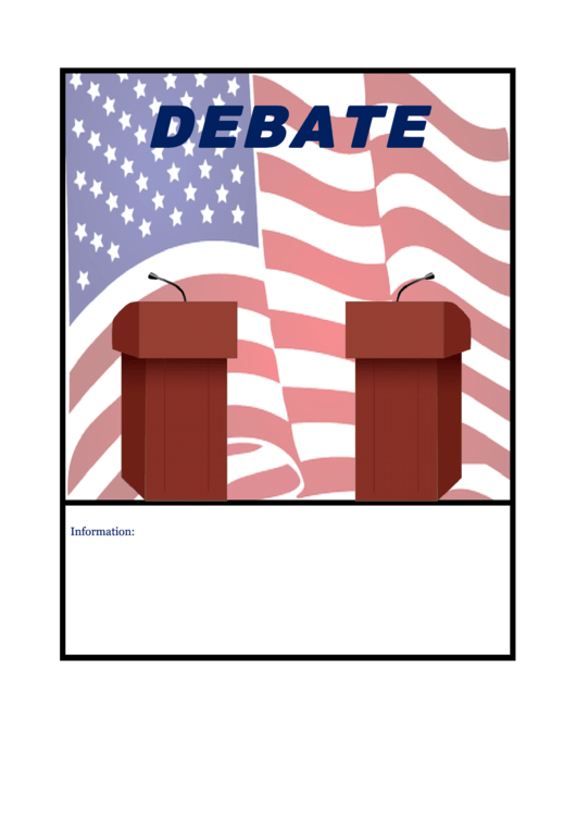 Debate Flyer Template Printable pdf