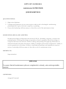 Maintenance Supervisor Printable pdf