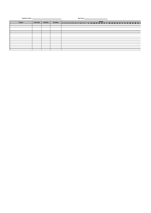 Employee Time Tracking Spreadsheet Printable pdf