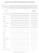 Semi-annual Rental Property Safety And Maintenance Checklist Template