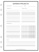 Garden Project Task List Template - Punched On Right