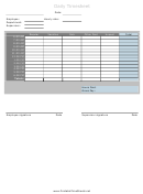 Daily Time Sheet Template
