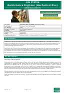 Maintenance Engineer Printable pdf