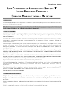 Senior Correctional Officer Printable pdf