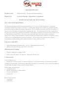 Job Description: Manufacturing - Production Superintendent Printable pdf