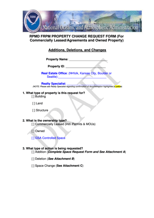 Rpmd Frpm Property Change Request Form Printable pdf