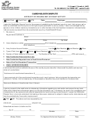 Cardholder Dispute Form - Affidavit Of Fraudulent Account Activity