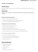 Accounting Clerk Printable pdf