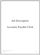 Accounts Payable Clerk Job Description Template