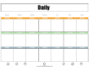 Two Page Daily Calendar Template