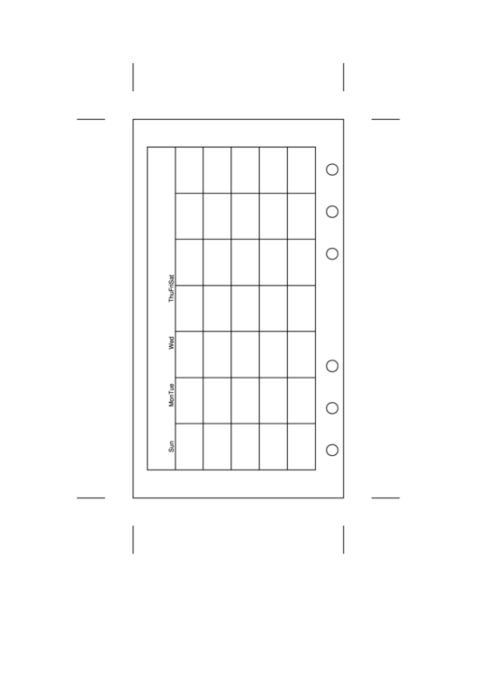 Pocket Calendar Template printable pdf download