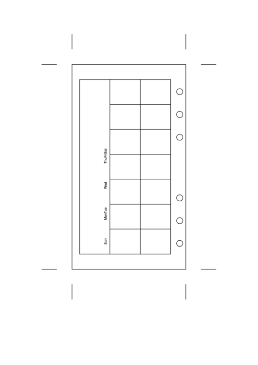 Pocket Calendar Template Printable pdf