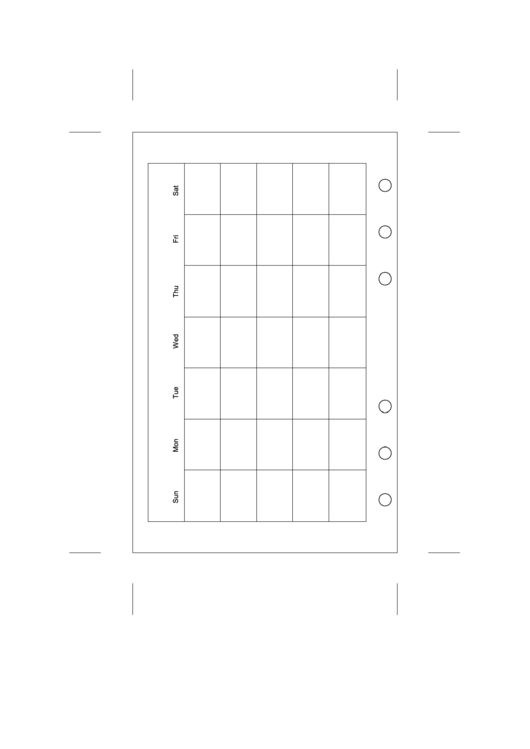 Pocket Calendar Template printable pdf download