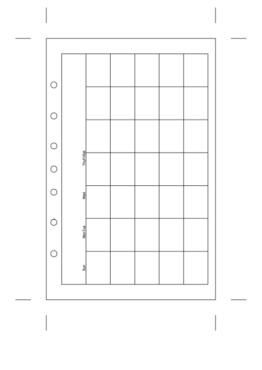 Pocket Calendar Template Printable pdf