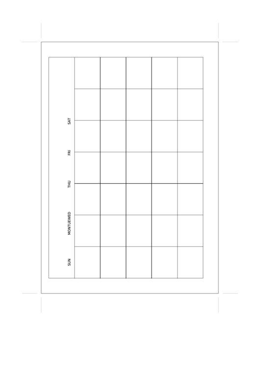 A5 Month On A Page Pocket Calendar Template - Landscape, Left Printable pdf