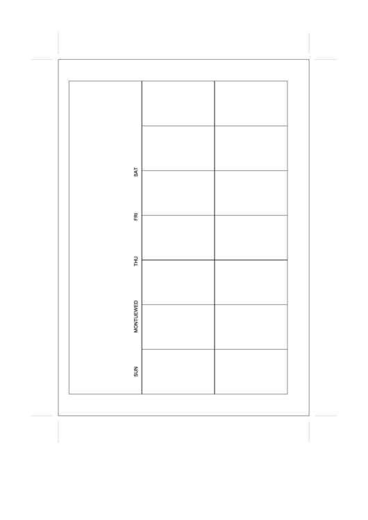 A5 Month On Two Pages Pocket Calendar Template - Landscape, Left Printable pdf