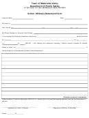 Victim / Witness Statement Form