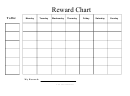 Reward Chart Template - Black And White