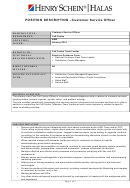 Customer Service Officer Printable pdf